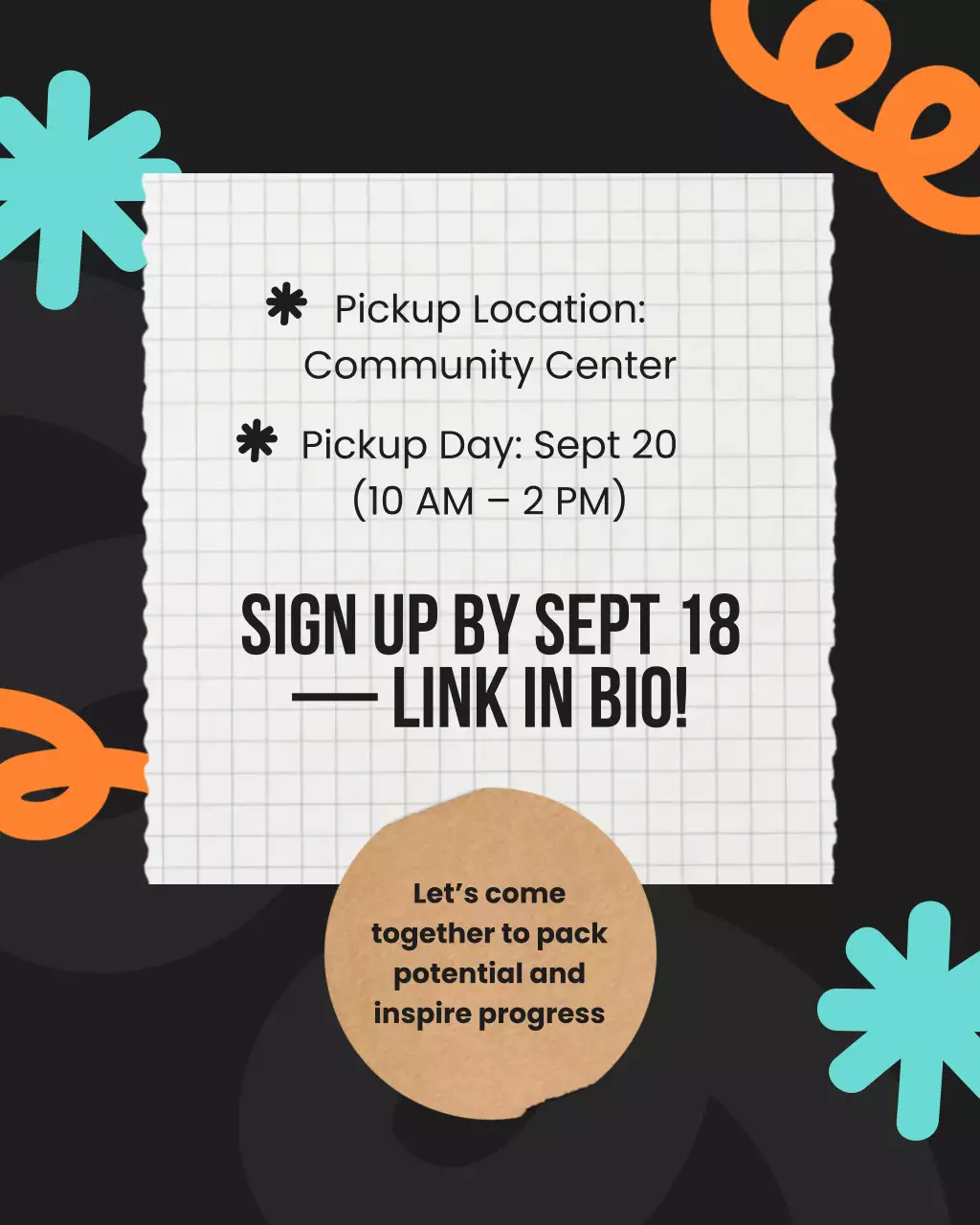 Black Modern Back to School Giveaway Promotion Instagram Post