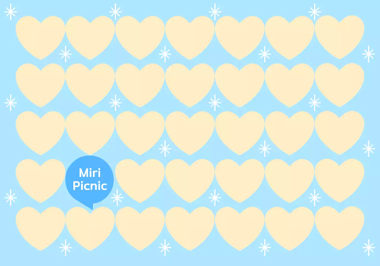 하늘색 심플 하트 패턴 홍보