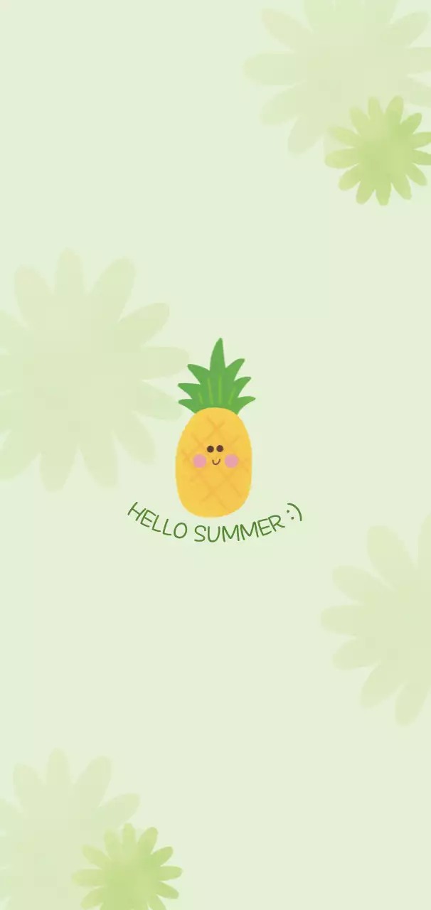 파인애플 모바일 배경화면