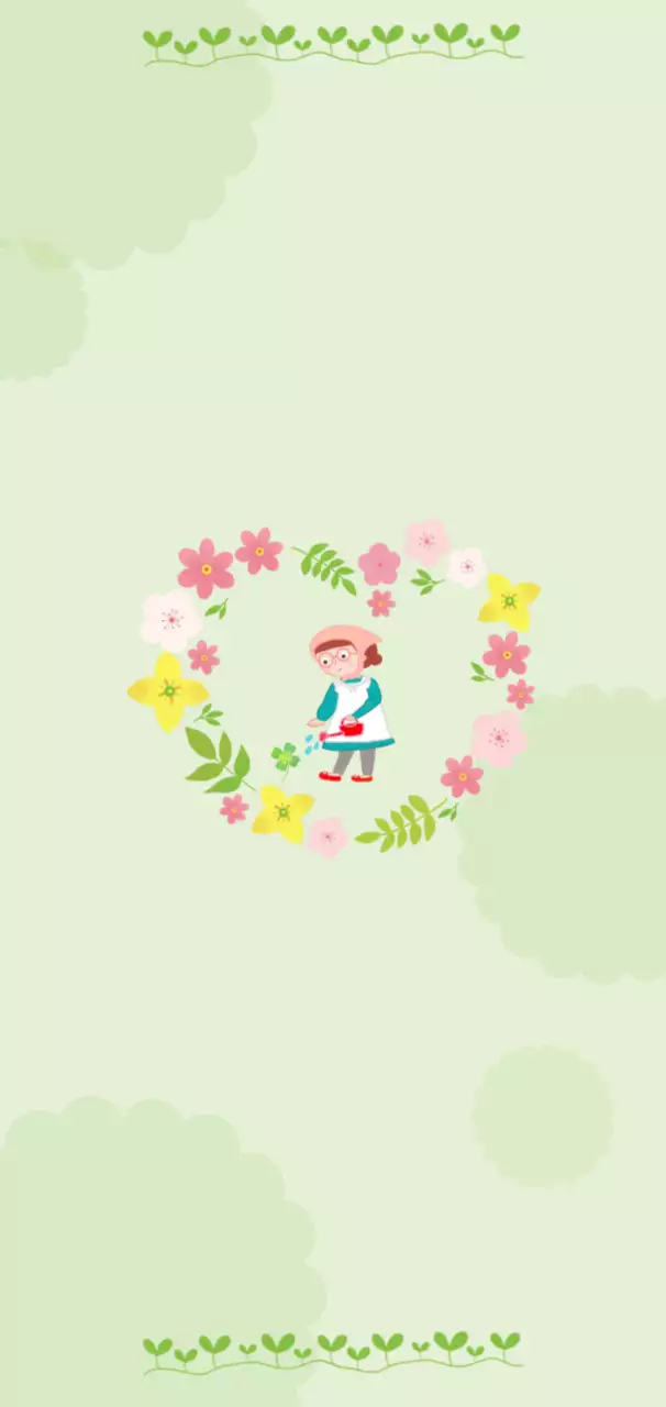 민트 아기자기한 모바일 배경화면