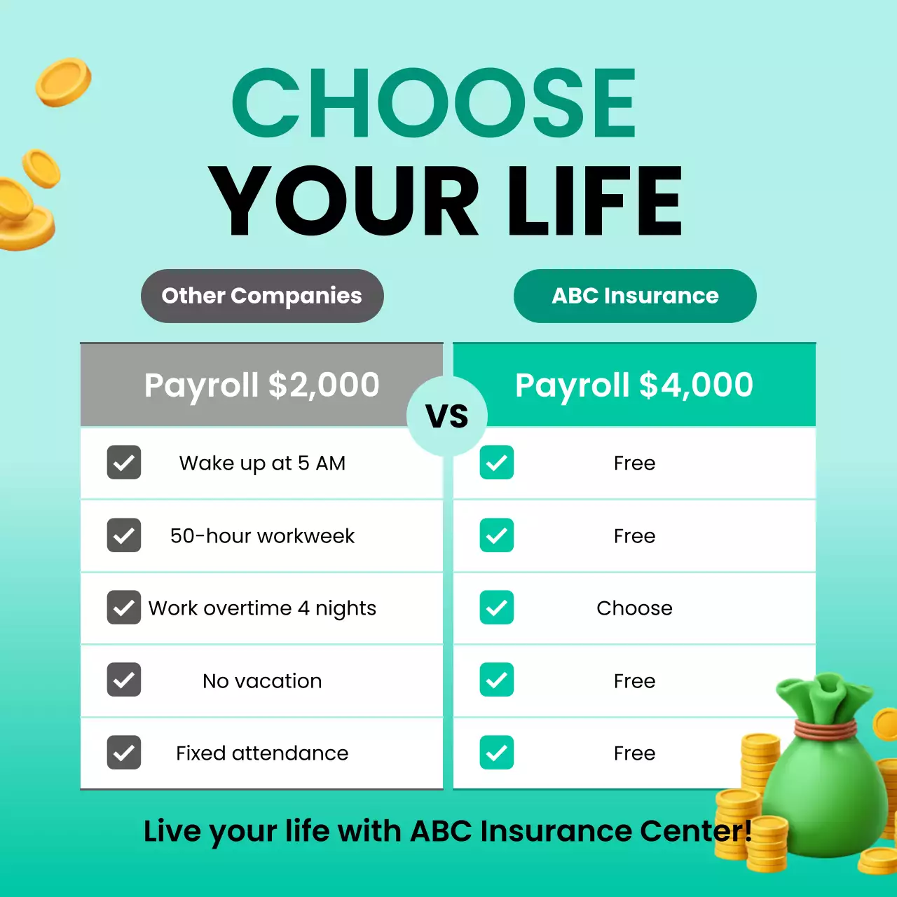 mint modern insurance advertisement