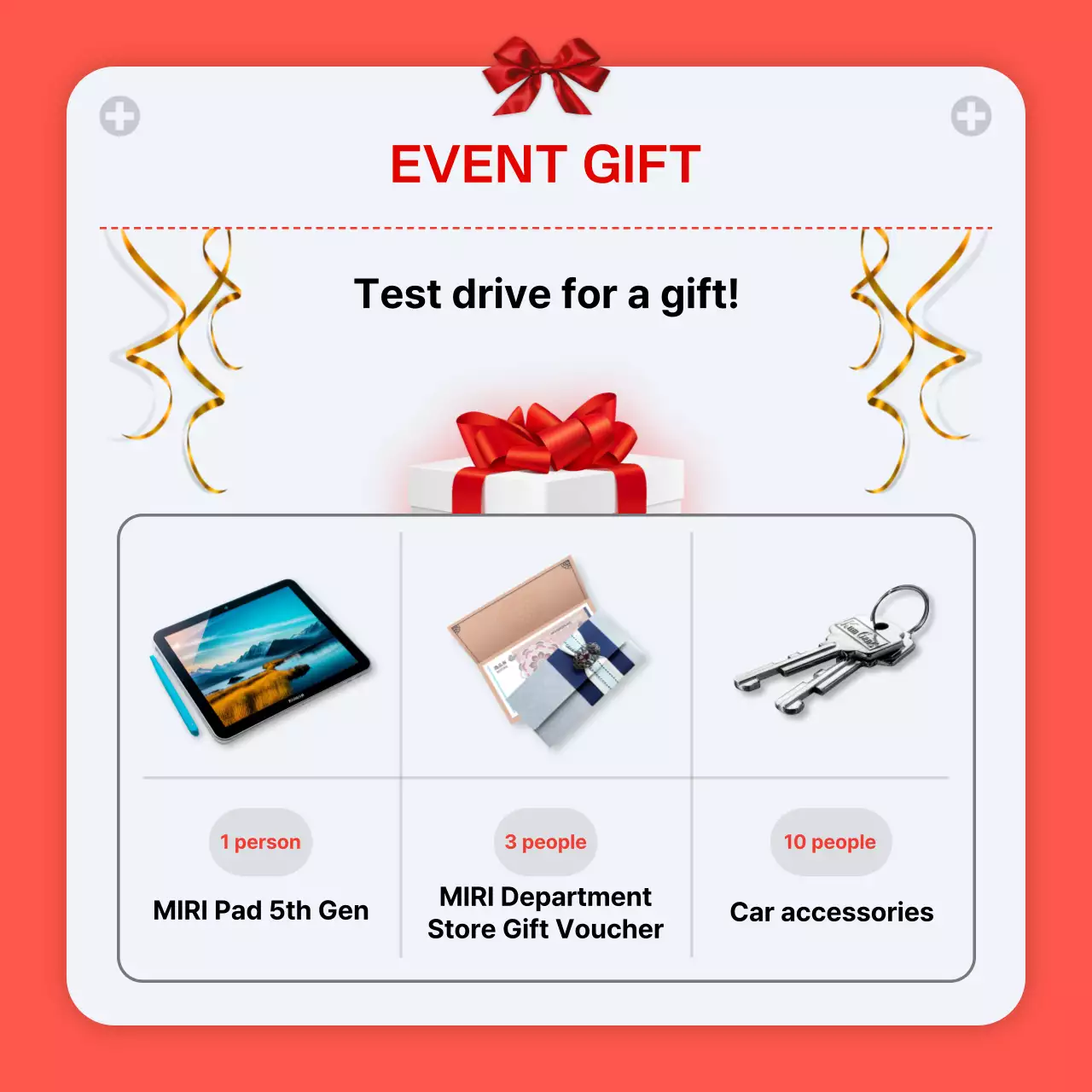 red modern car promotion