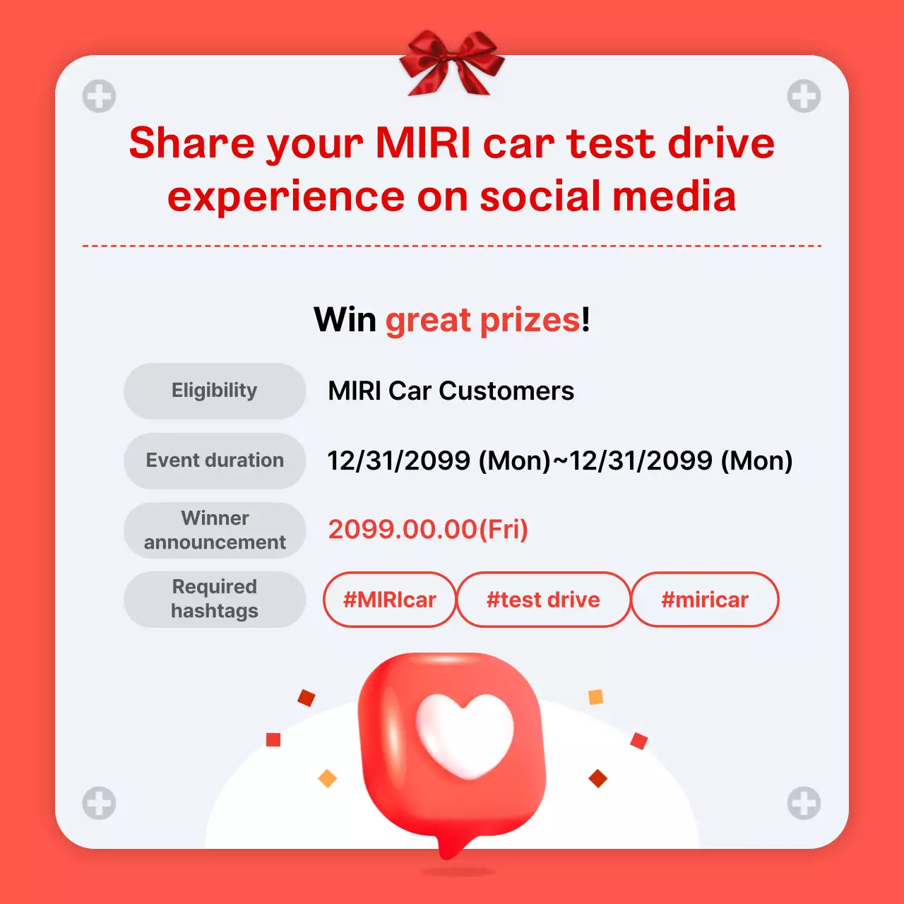 red modern car promotion