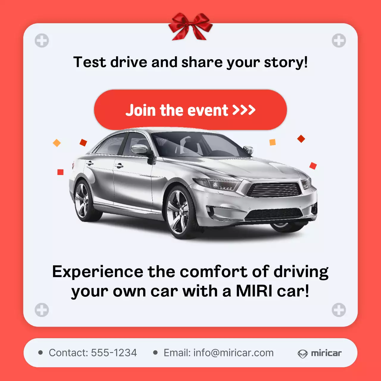 red modern car promotion