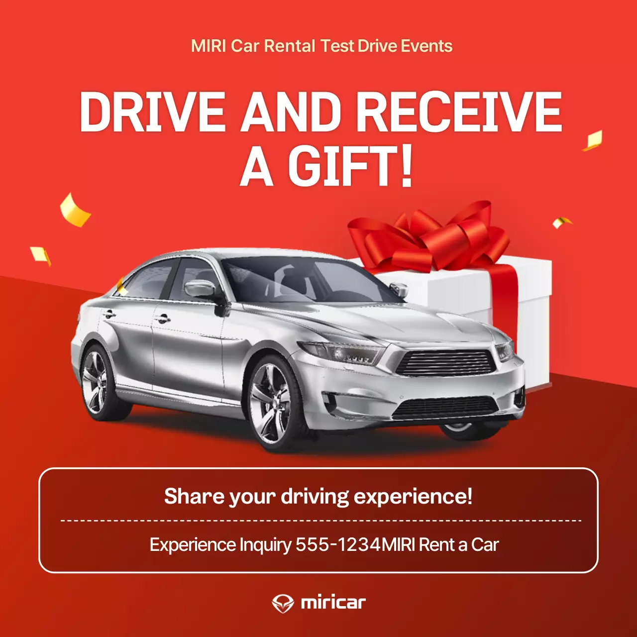 red modern car promotion