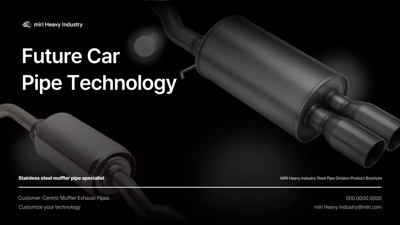 brosur otomotif modern berwarna hitam