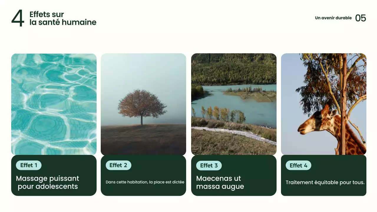 Présentation sur la durabilité verte et moderne