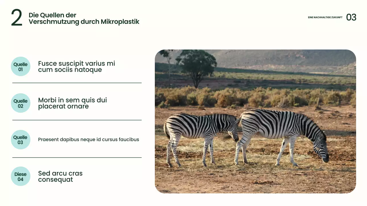 Grüne, moderne Nachhaltigkeitspräsentation