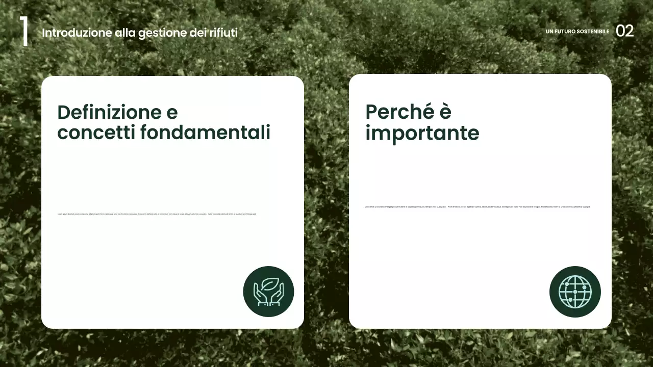 Presentazione sulla sostenibilità moderna e verde