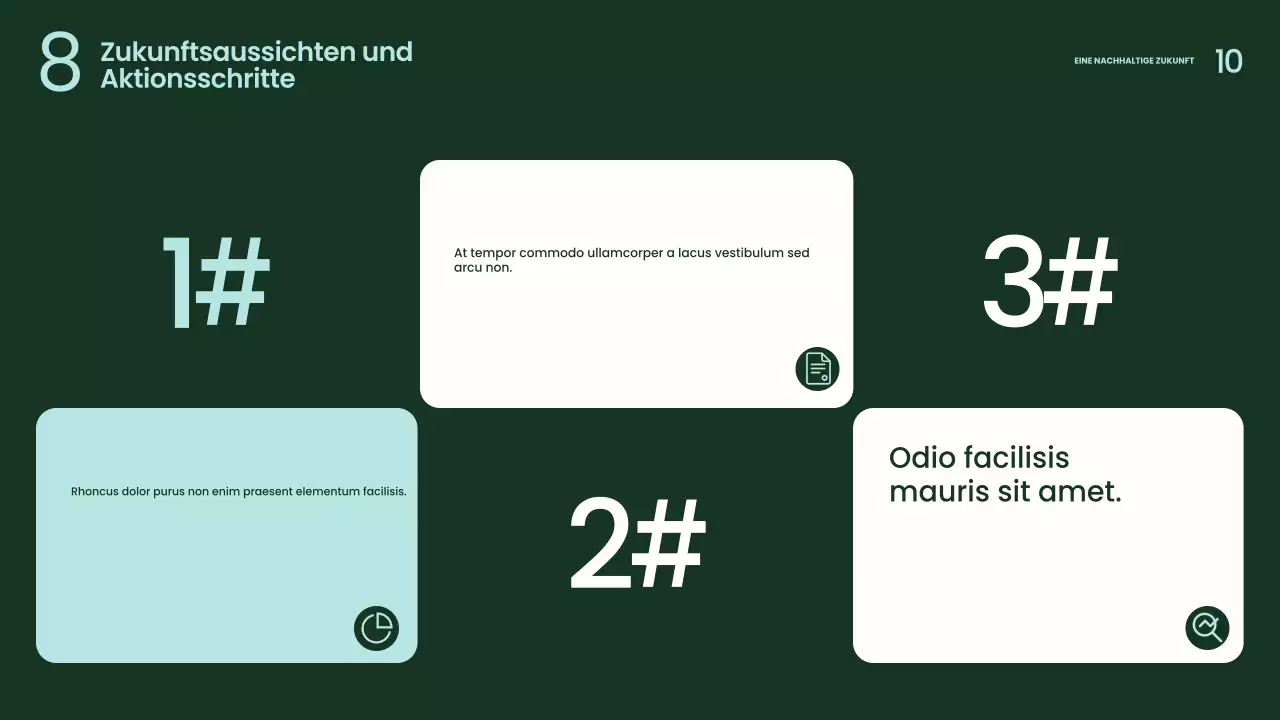 Grüne, moderne Nachhaltigkeitspräsentation