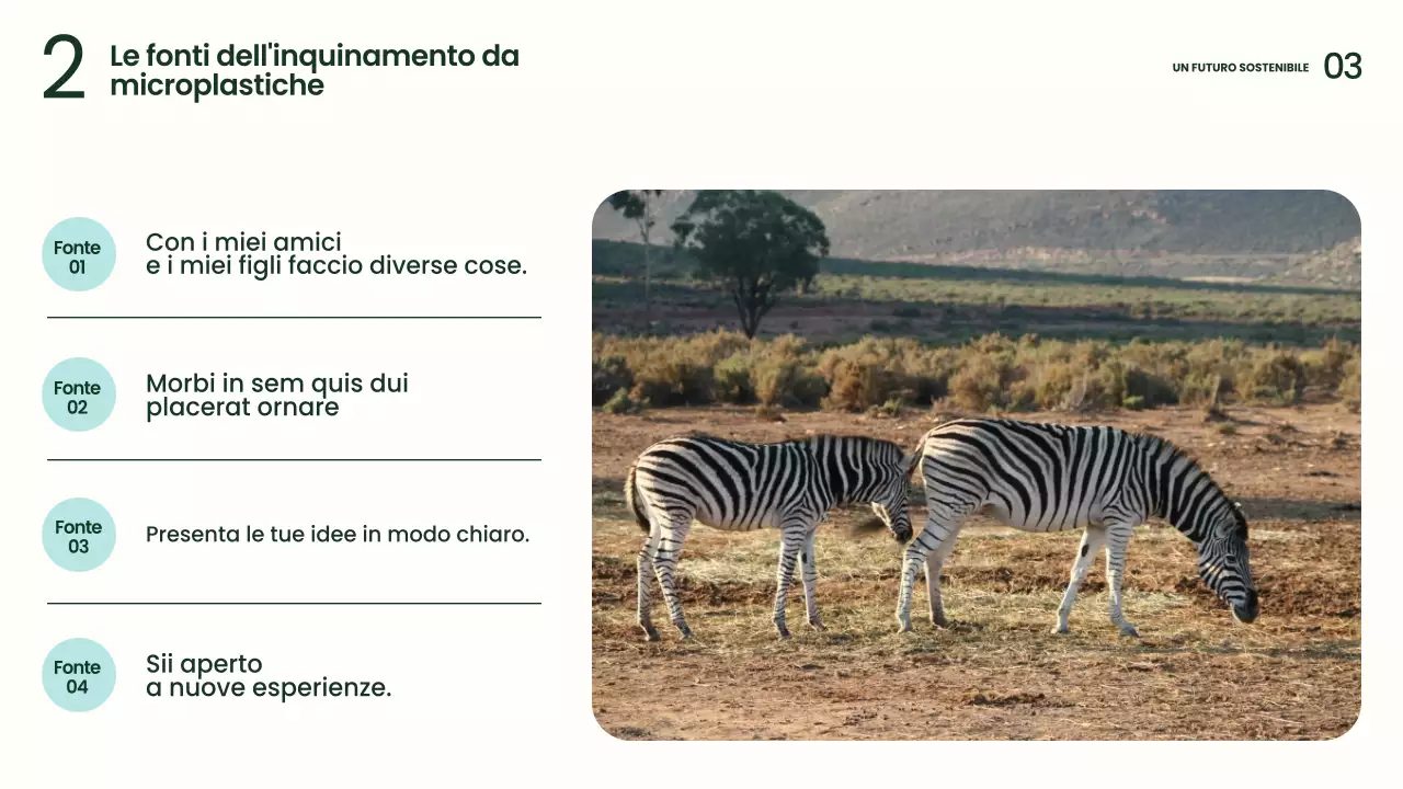 Presentazione sulla sostenibilità moderna e verde