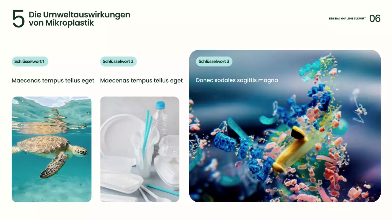 Grüne, moderne Nachhaltigkeitspräsentation