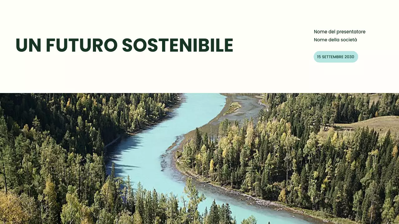 Presentazione sulla sostenibilità moderna e verde