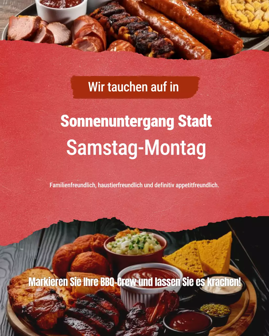 Instagram-Post zur Grill-Werbung im Retro-Food-Truck