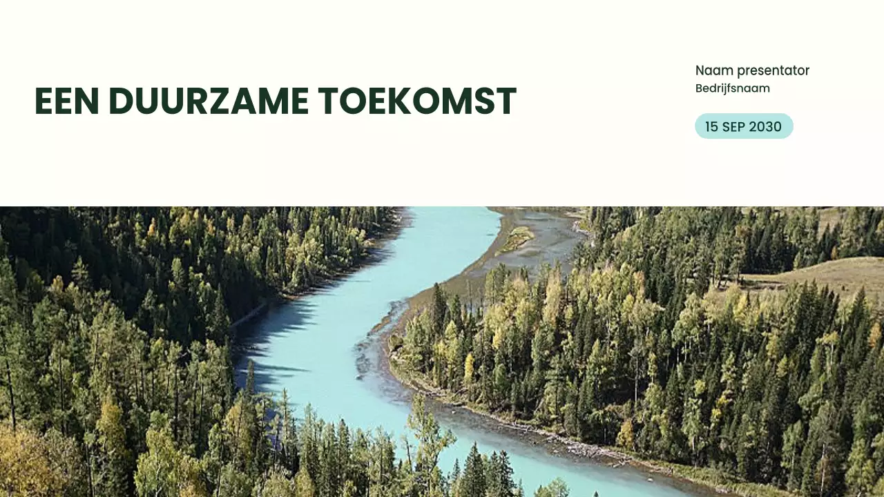 Presentatie Groene Moderne Duurzaamheid