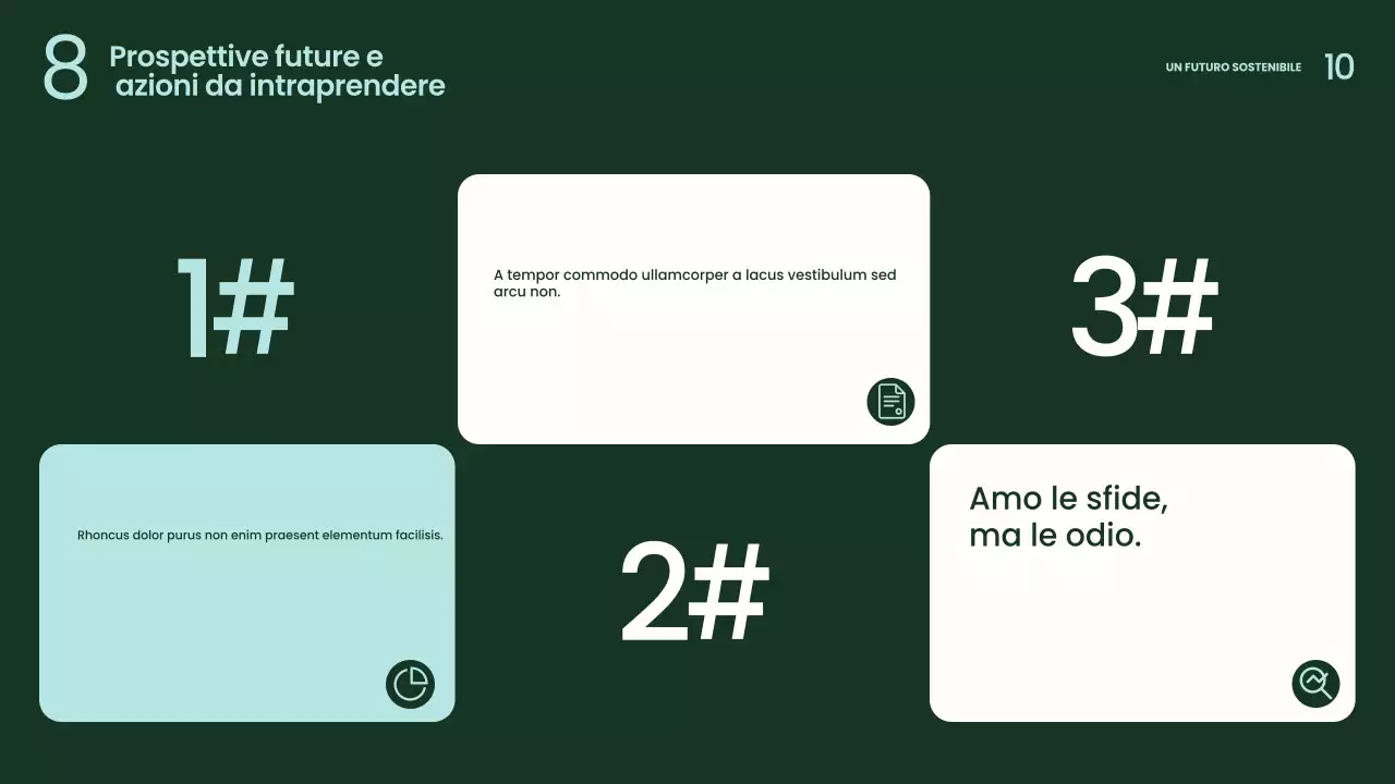 Presentazione sulla sostenibilità moderna e verde