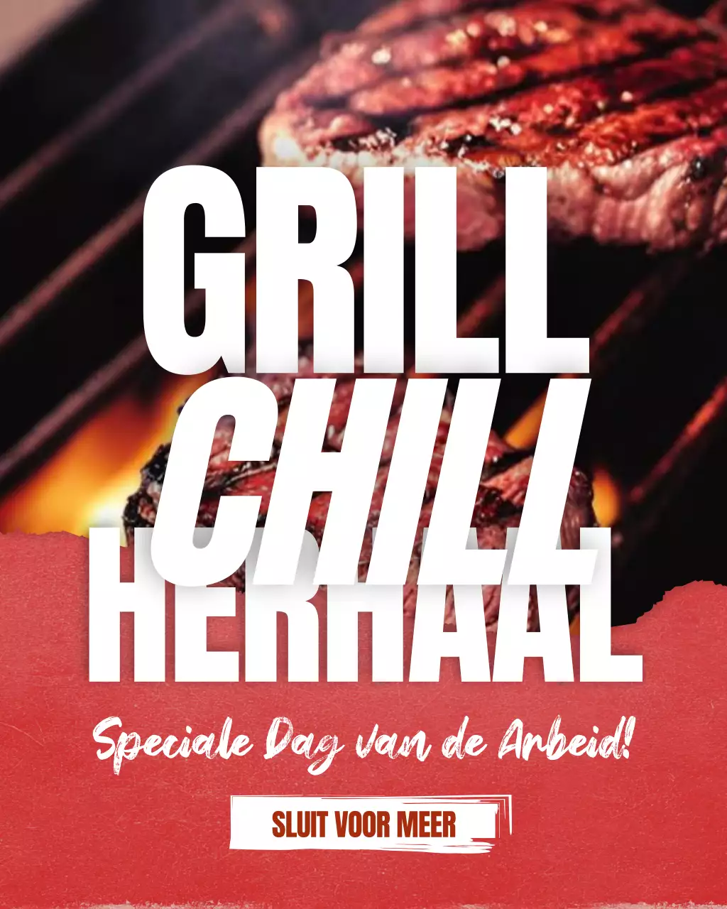 Instagram-bericht over de promotie van een retro foodtruck-barbecue