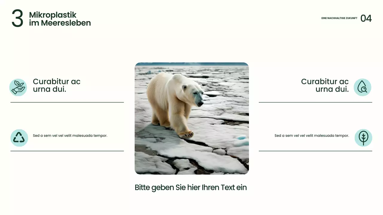 Grüne, moderne Nachhaltigkeitspräsentation