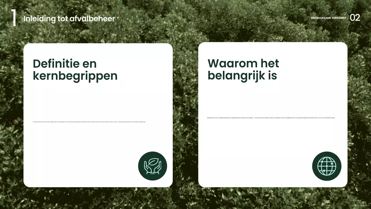 Presentatie Groene Moderne Duurzaamheid