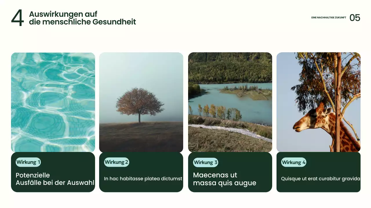 Grüne, moderne Nachhaltigkeitspräsentation