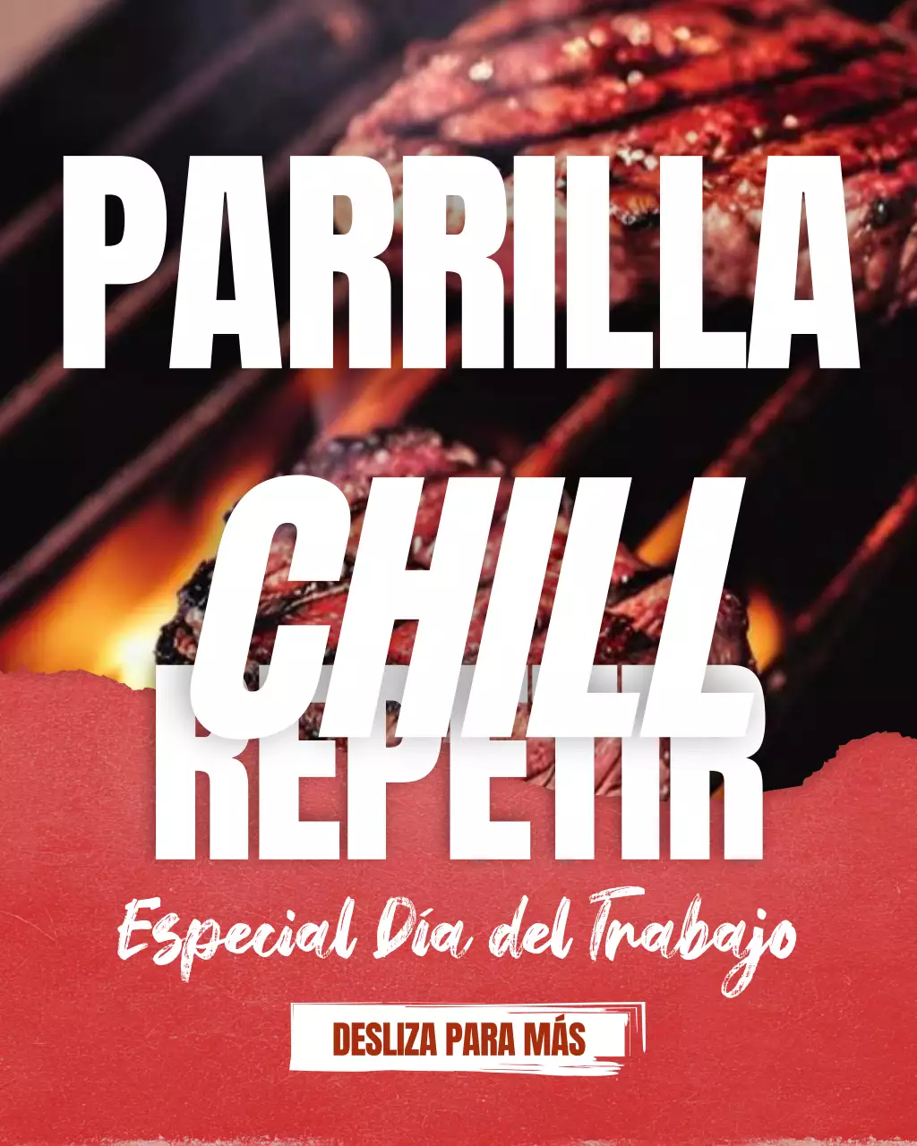 Publicación de Instagram sobre la promoción de barbacoa de un food truck retro