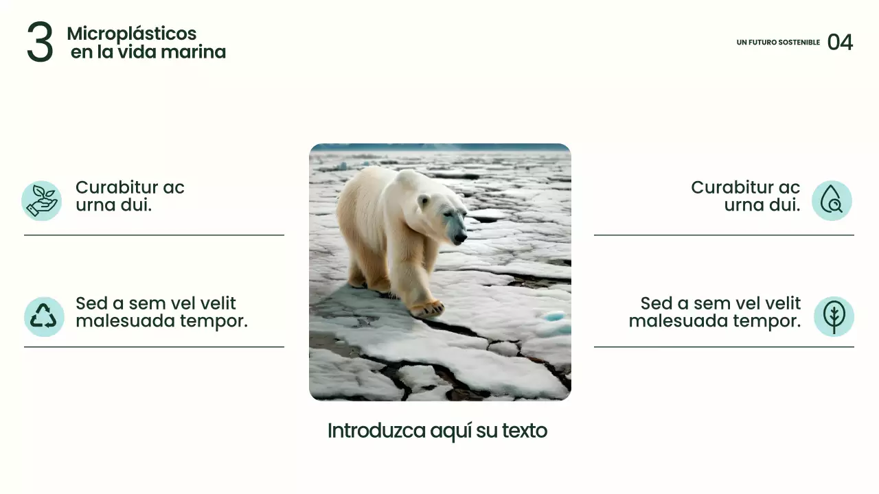 Presentación de sostenibilidad moderna y ecológica