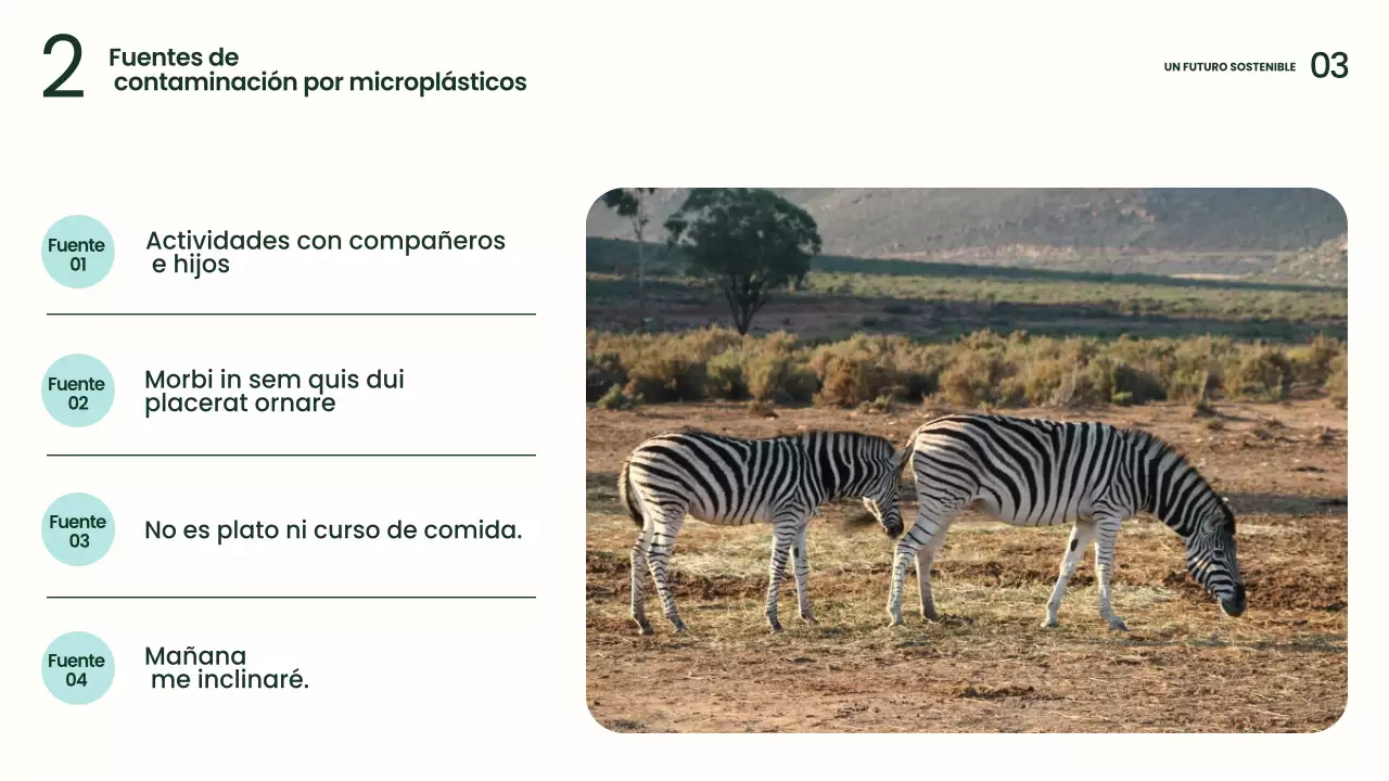Presentación de sostenibilidad moderna y ecológica