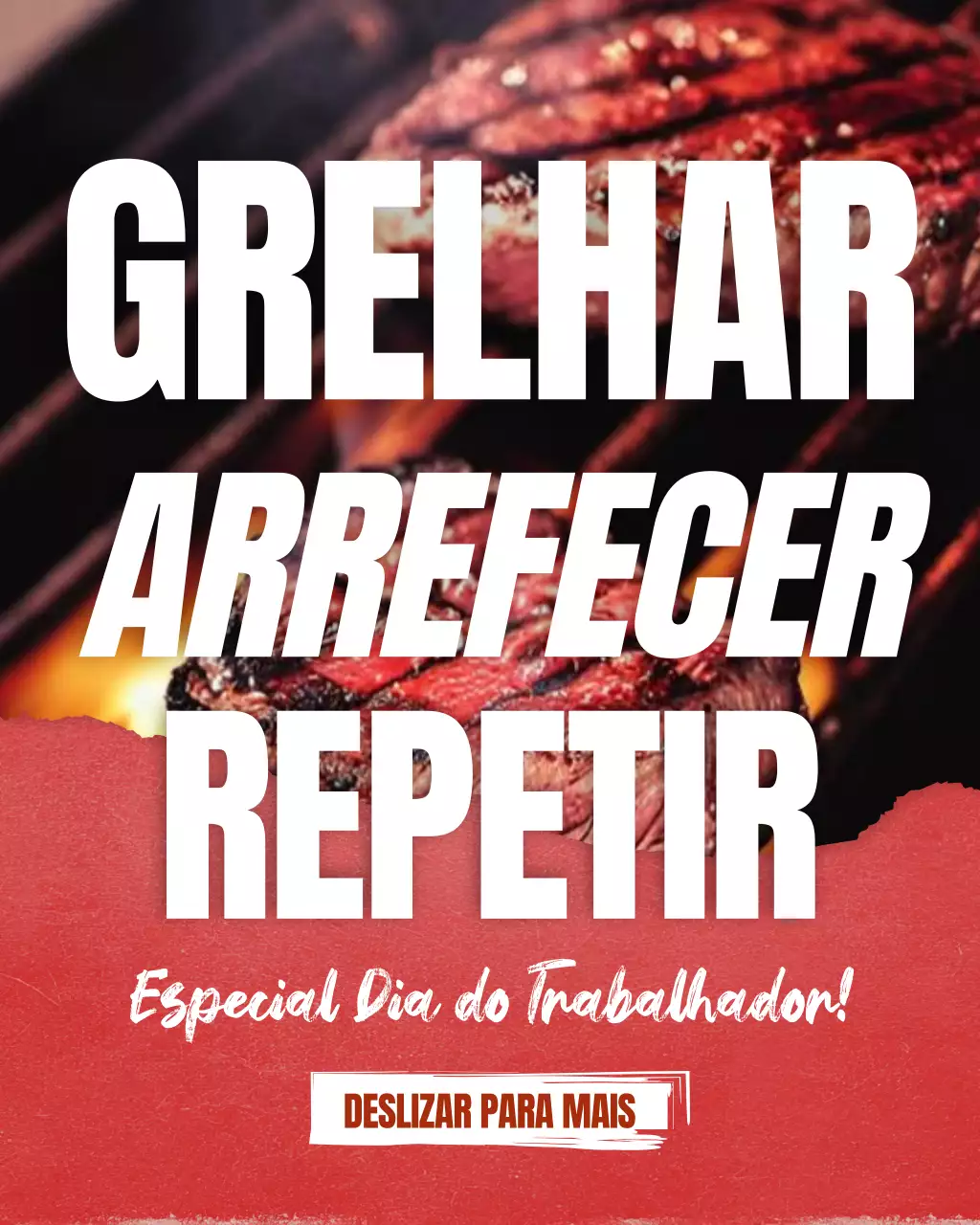 Postagem de promoção de churrasco de food truck retrô no Instagram