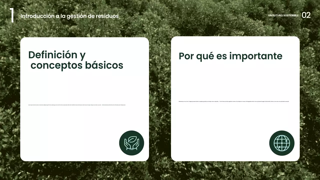 Presentación de sostenibilidad moderna y ecológica