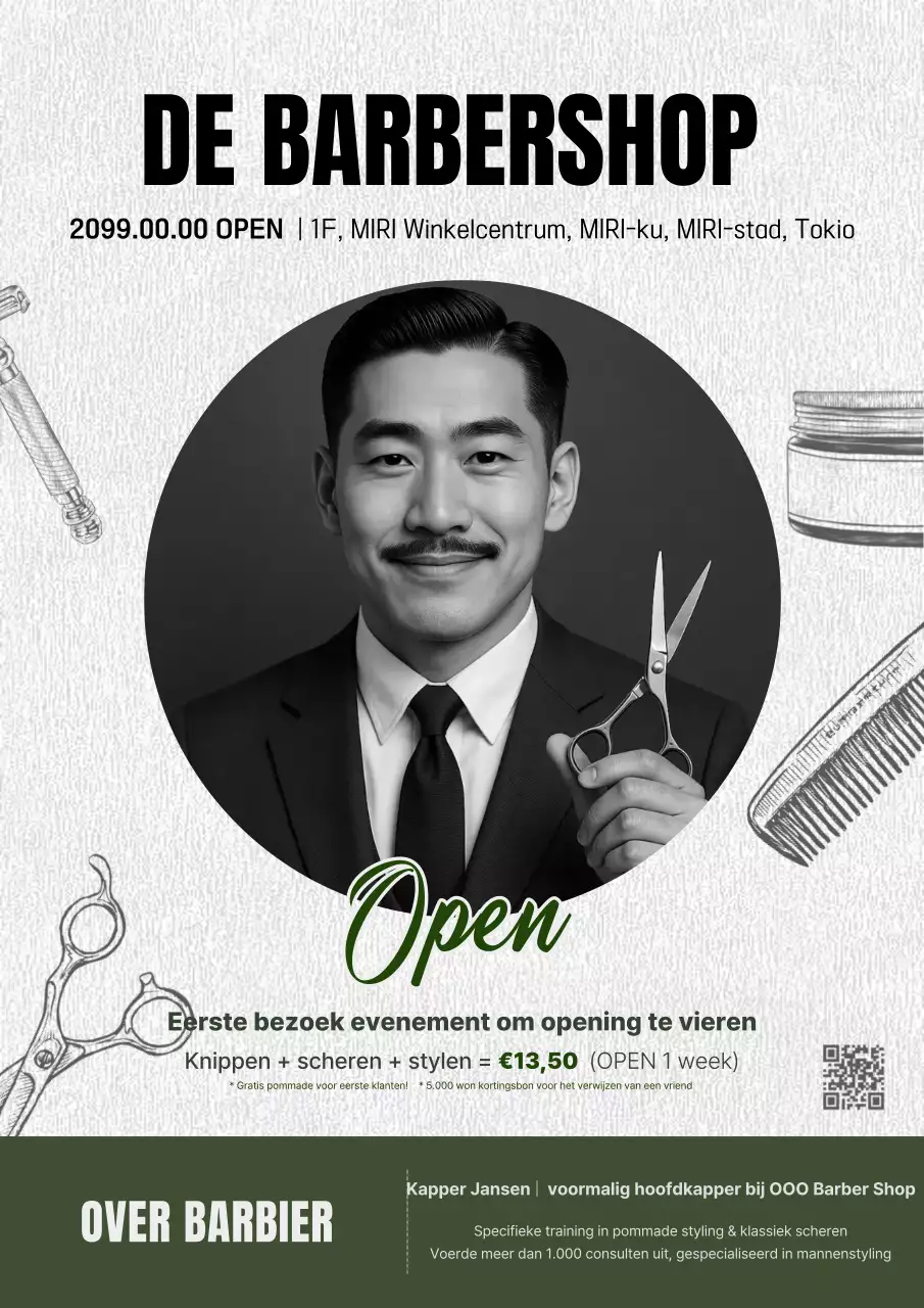 Grand Openingsevenement van Gray Vintage Barbershop