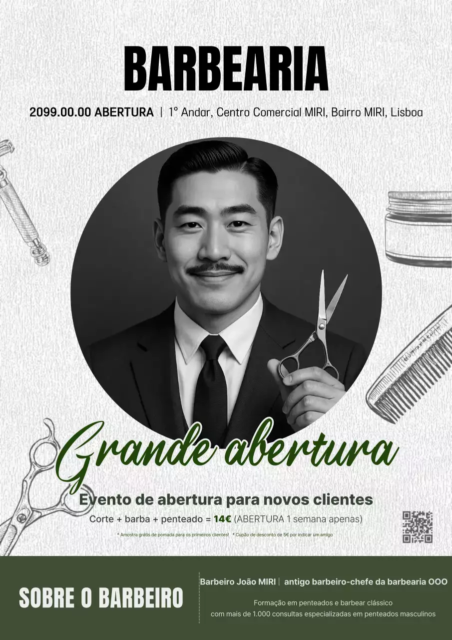 Evento de inauguração da barbearia Gray Vintage