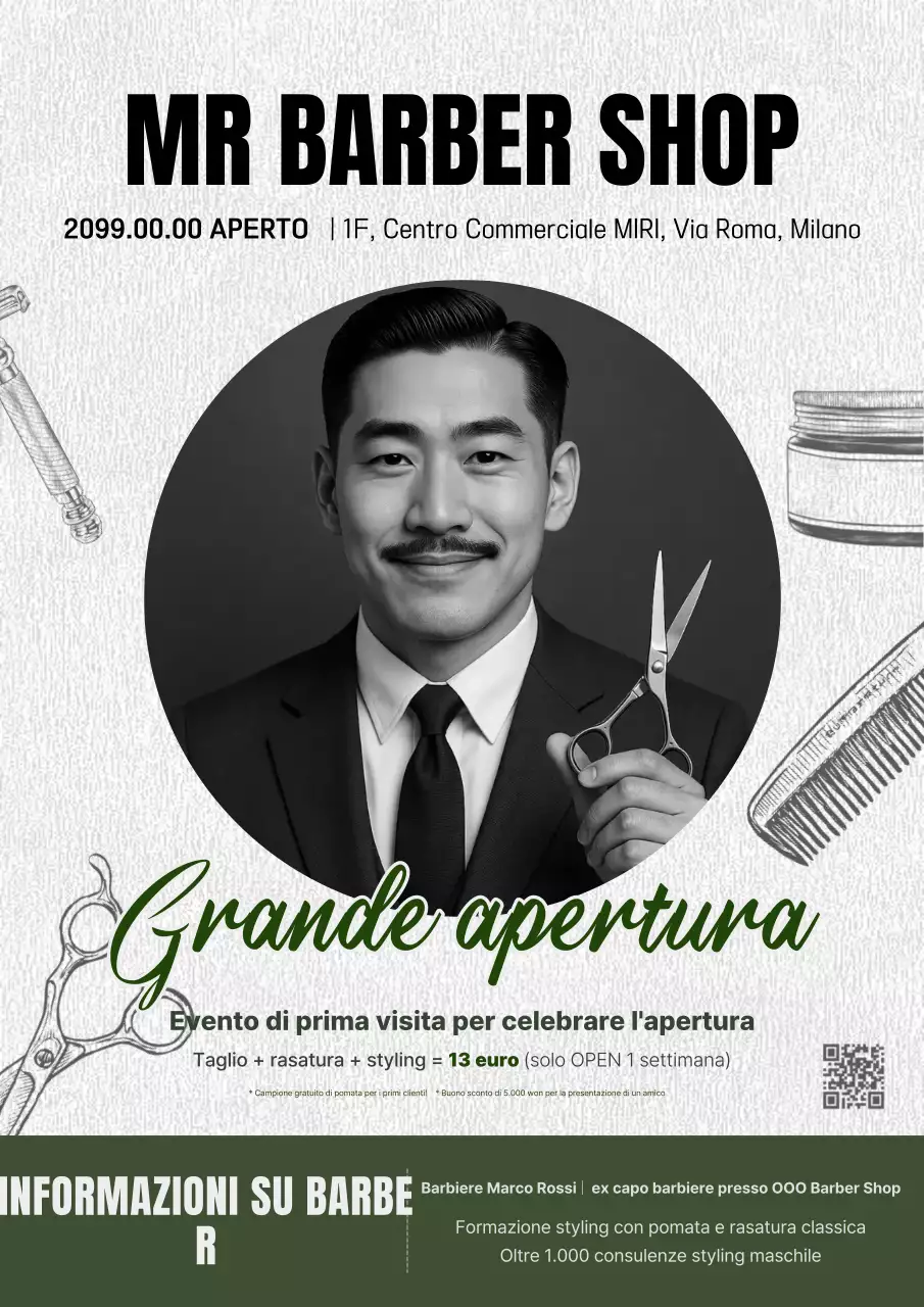 Evento di inaugurazione del Gray Vintage Barbershop