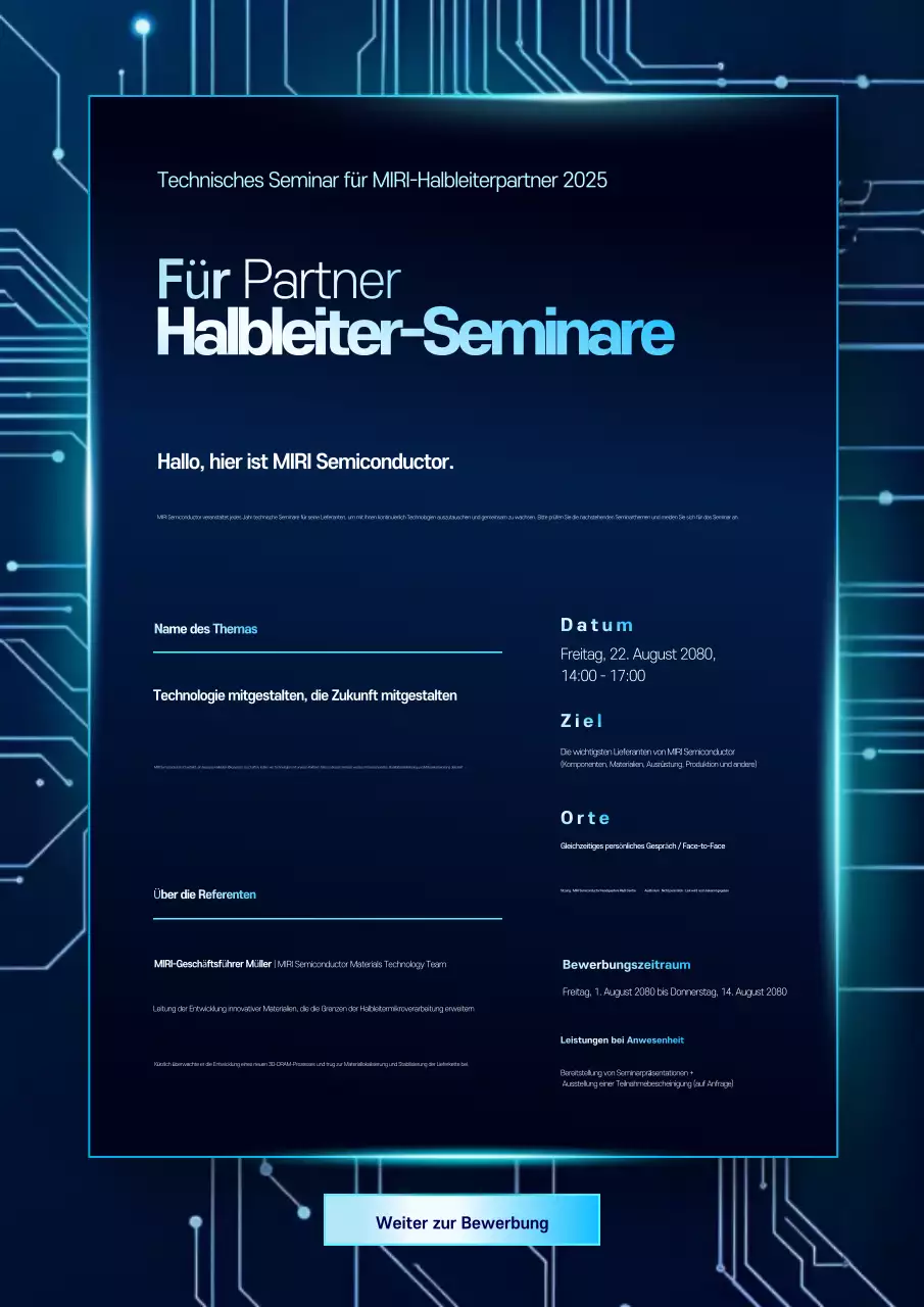Leitfaden für das Blue Modern Technology-Seminar