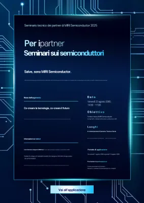 Guida al seminario sulla tecnologia moderna blu
