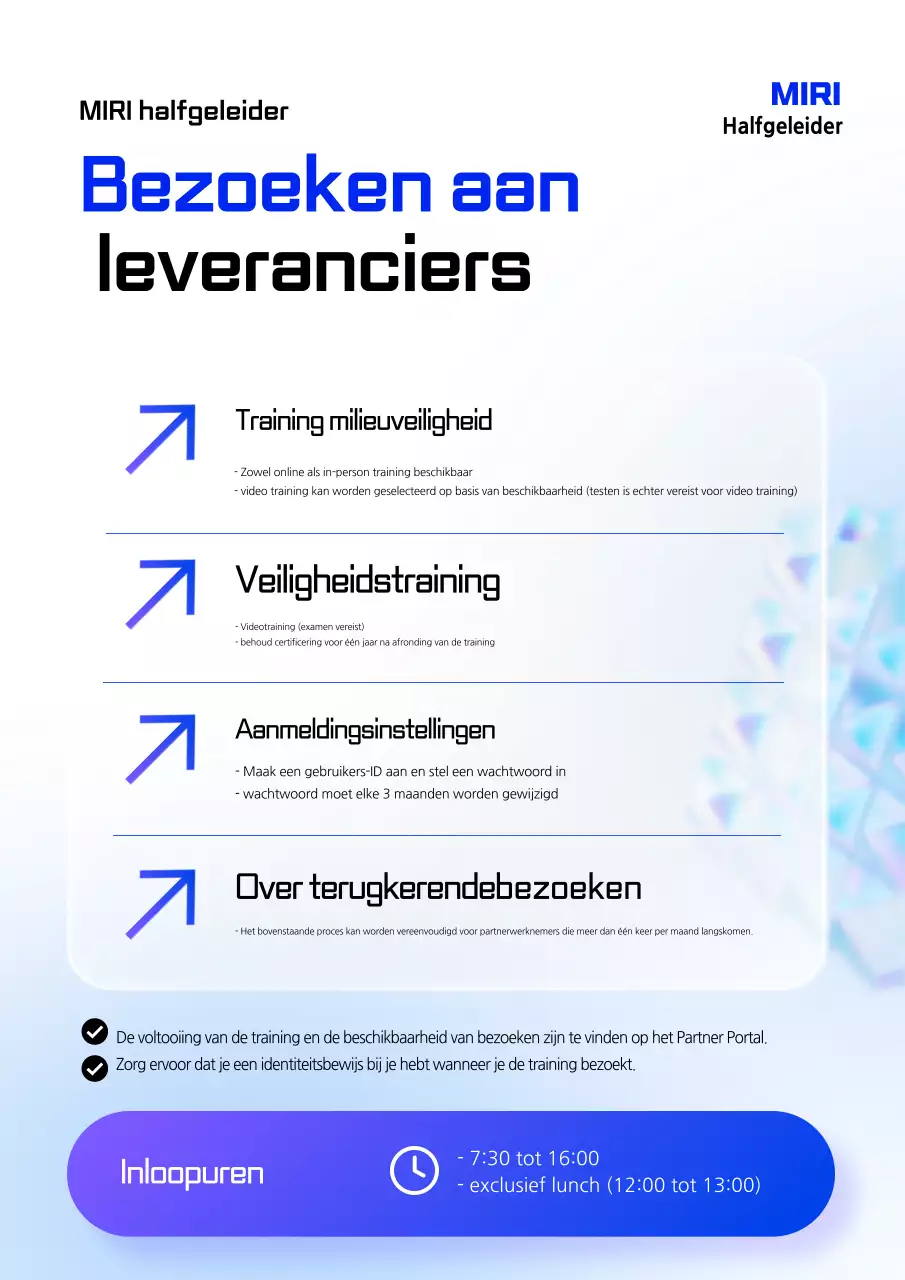 Gids voor een bezoek aan de Blue Clean Business Site