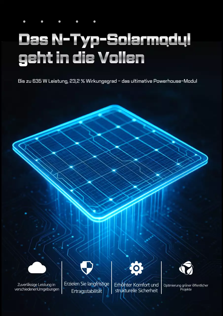 Blaue moderne Solarwerbung