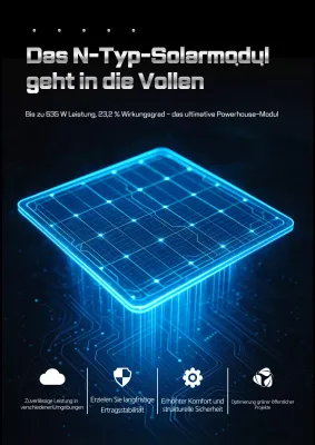 Blaue moderne Solarwerbung