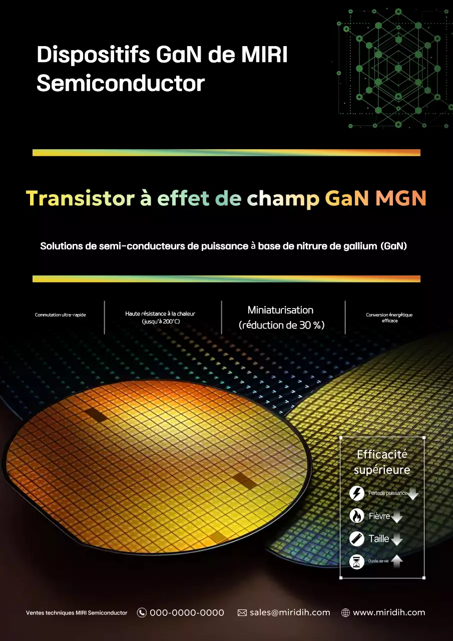 Publicité pour un semi-conducteur de puissance moderne noir