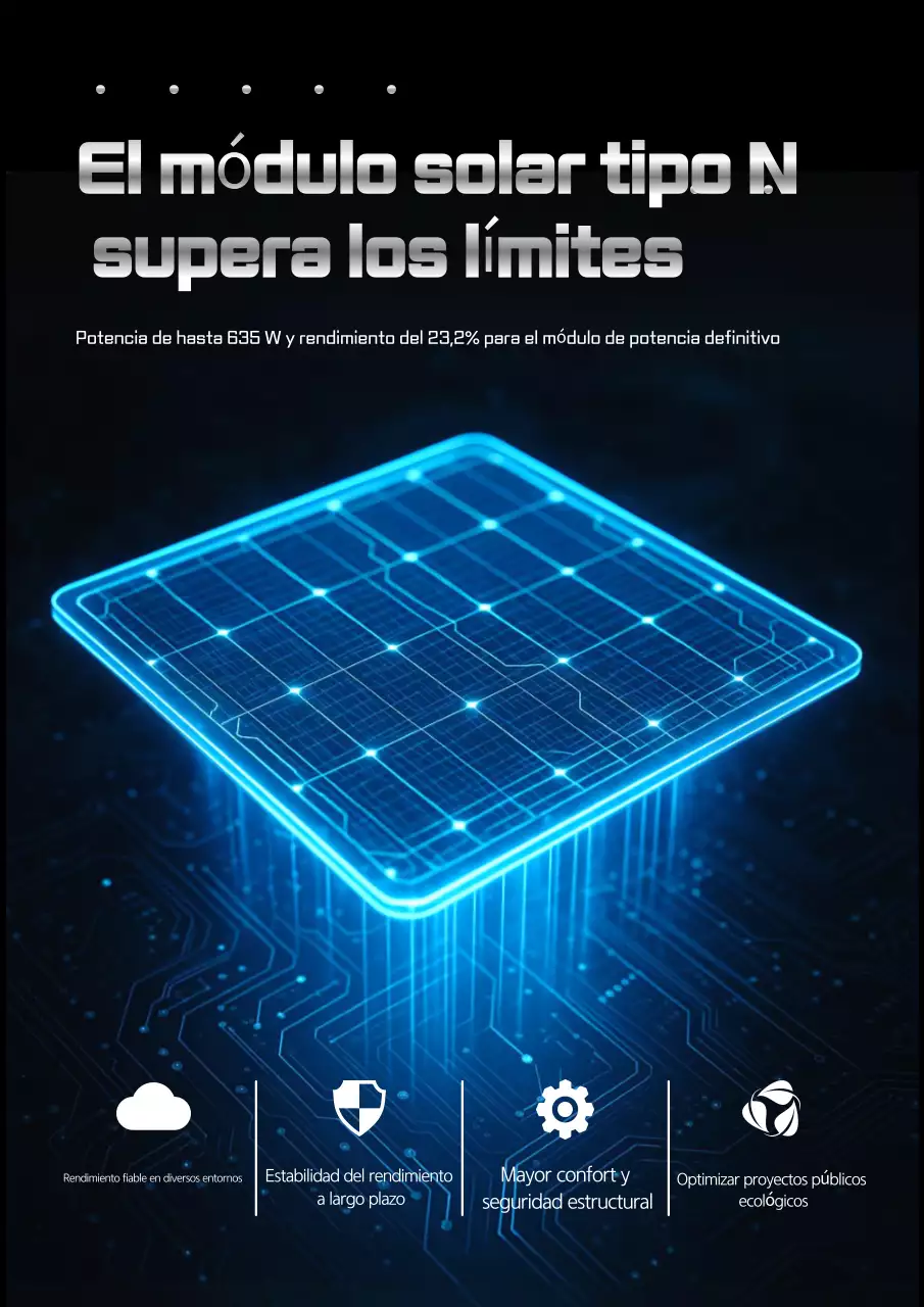 Anuncio solar moderno azul