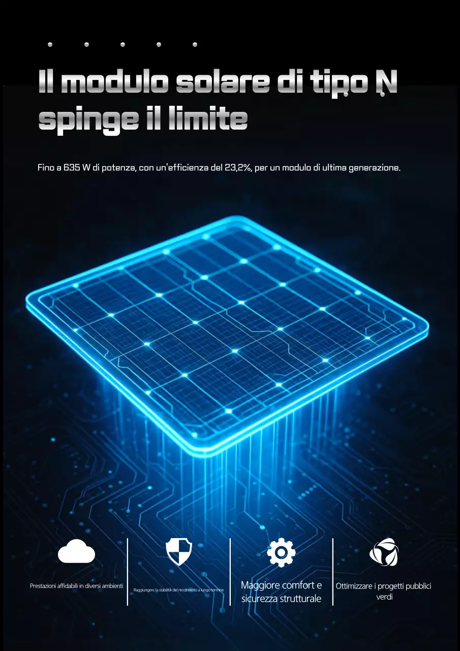 Pubblicità solare moderna blu