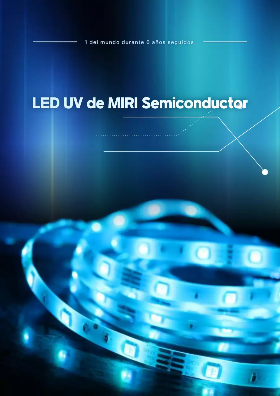 Anuncio de iluminación moderna azul