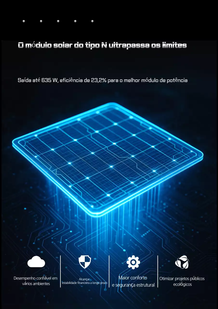 Anúncio Solar Moderno Azul
