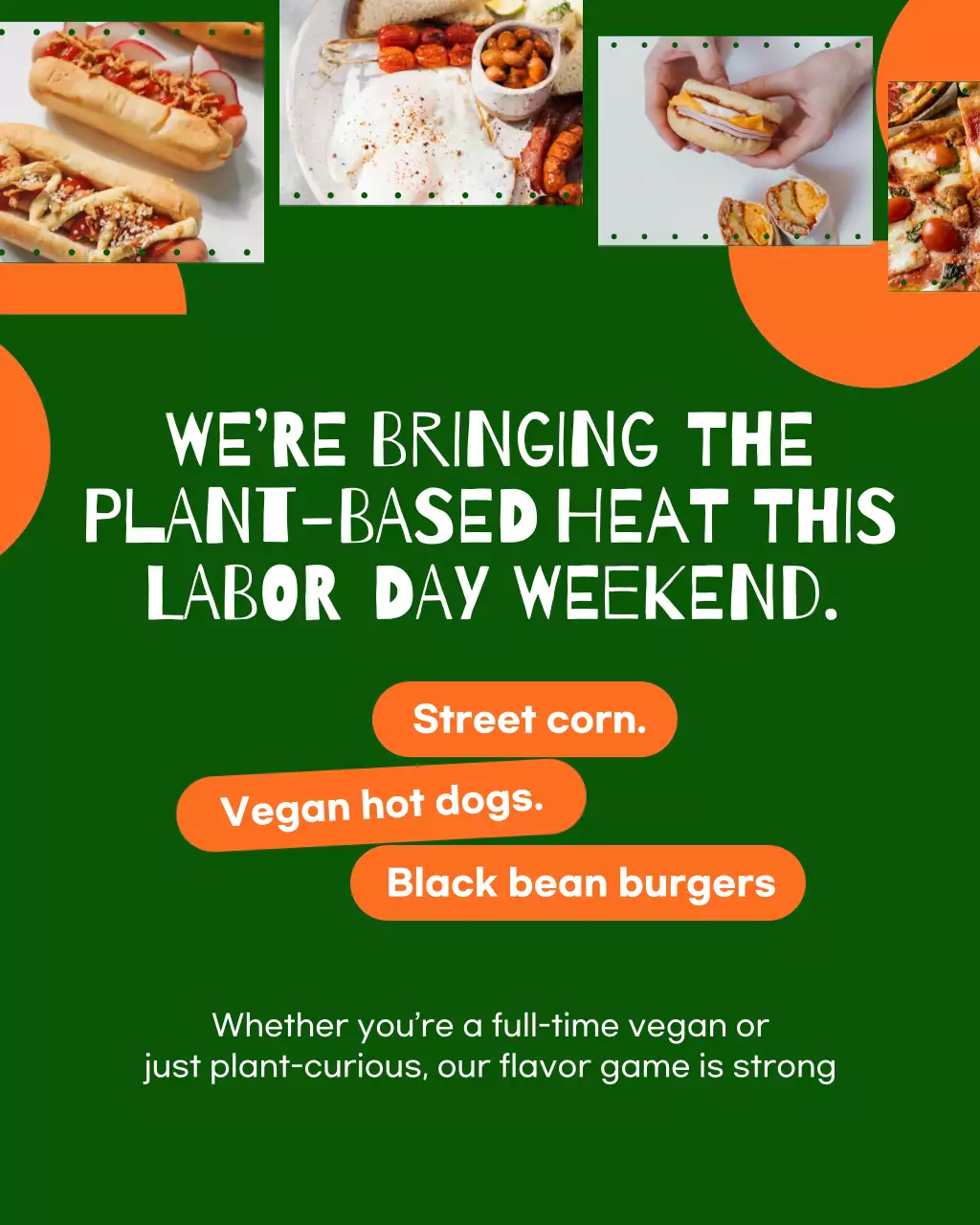 Green Retro Food Promotion Instagram Post