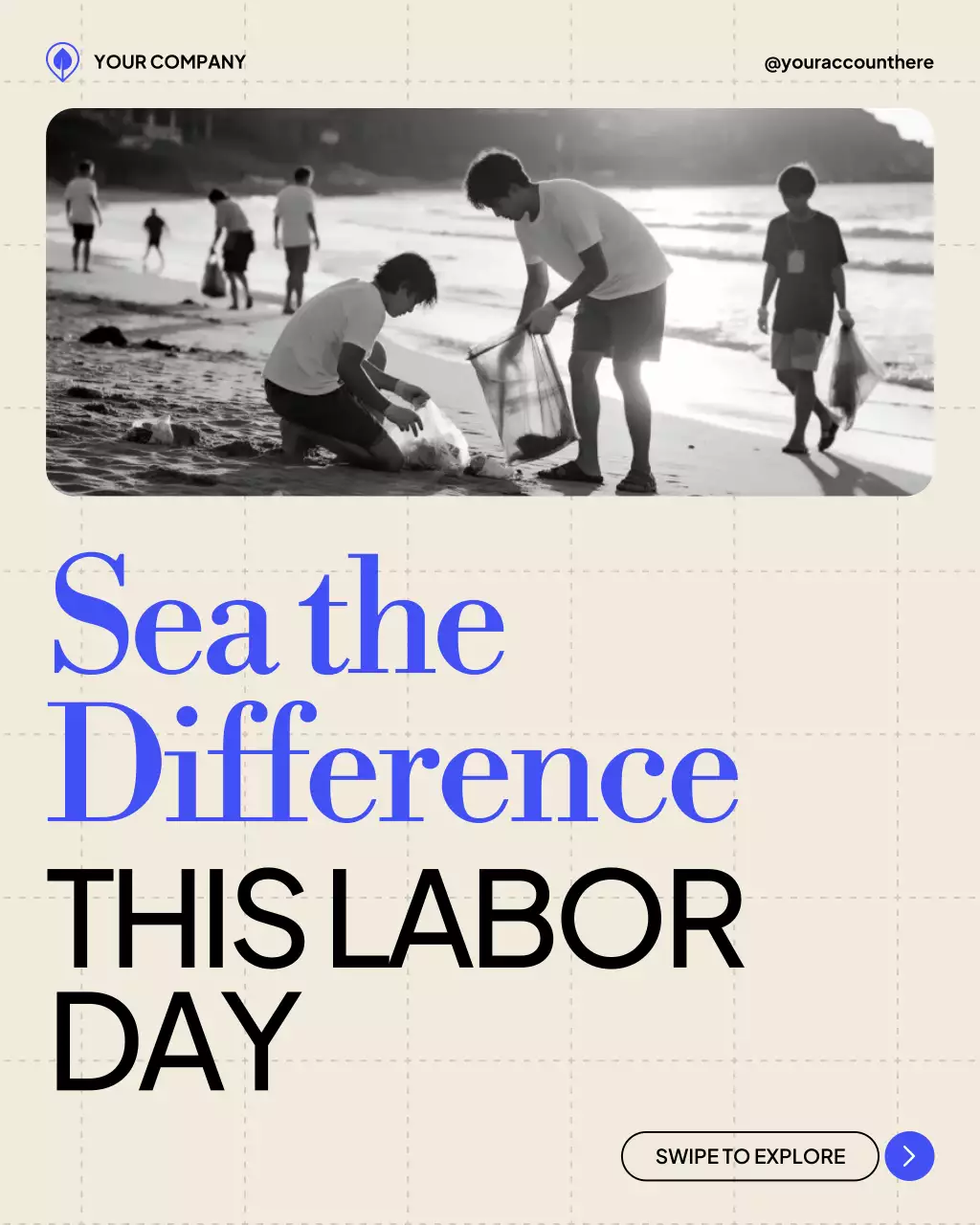 Beige Modern Beach Event Announcement Instagram Post