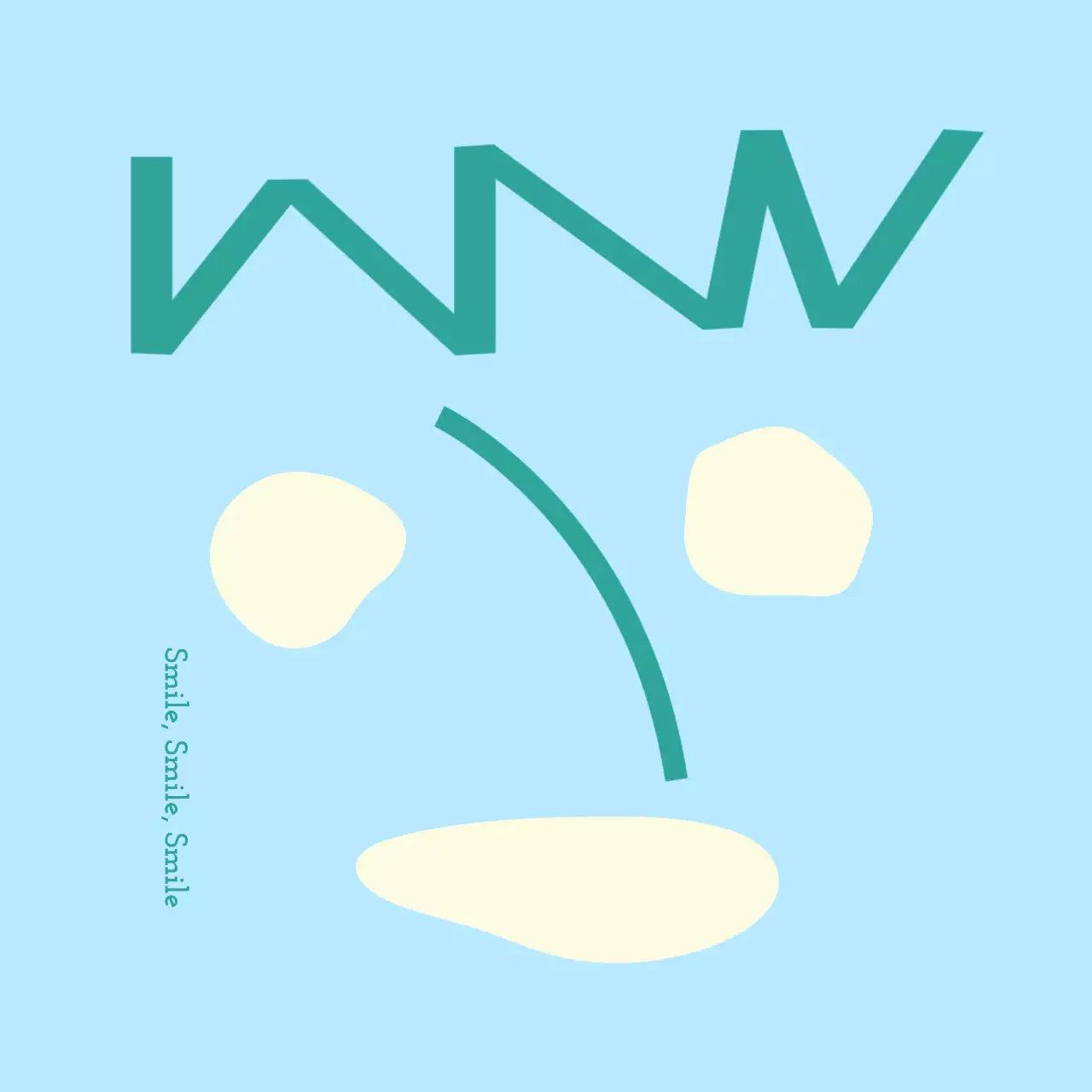 하늘색 미니멀 추상 예술