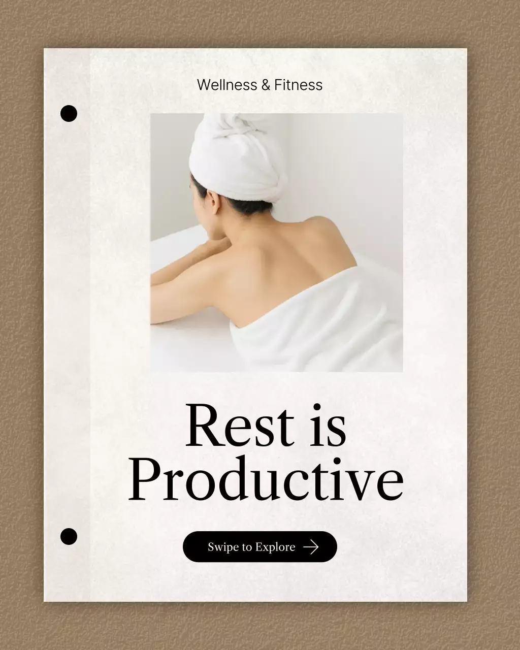 Beige Minimalist Wellness Promotion Instagram Post