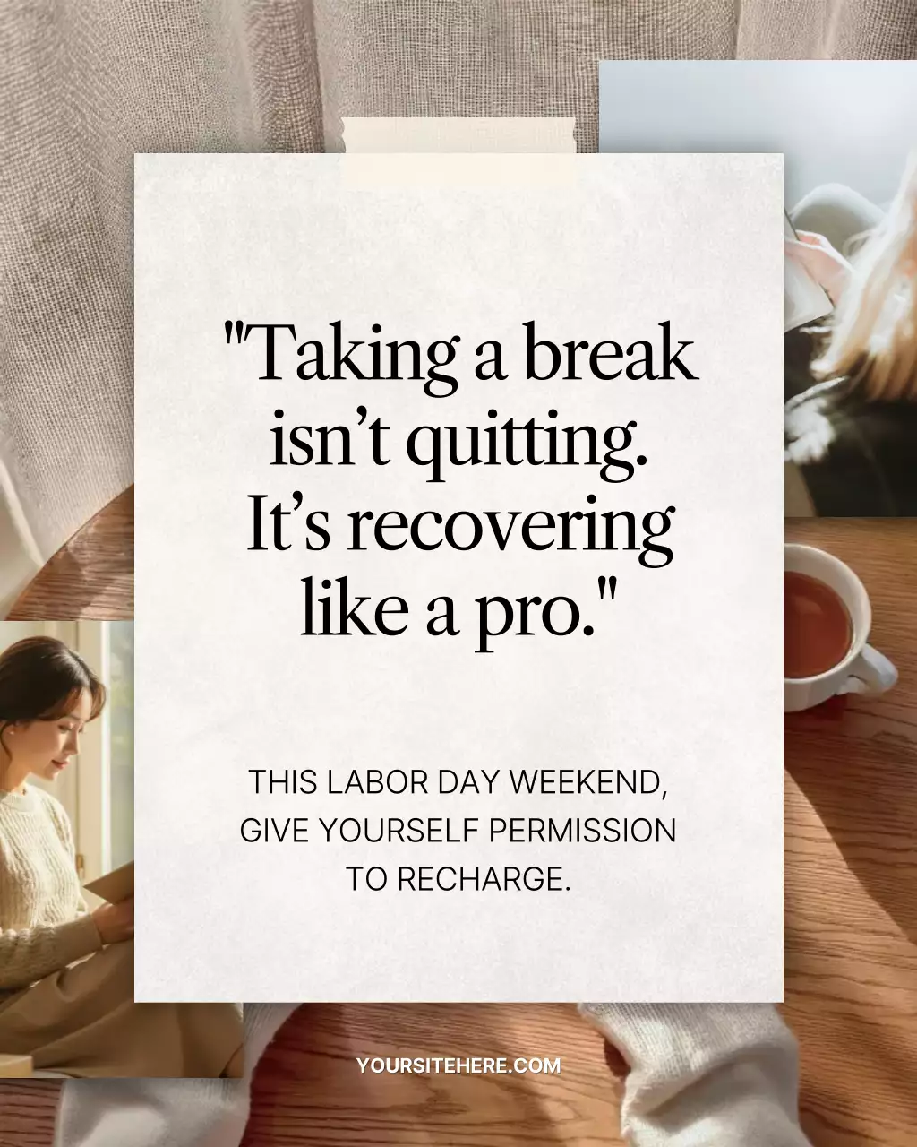 Beige Minimalist Wellness Promotion Instagram Post