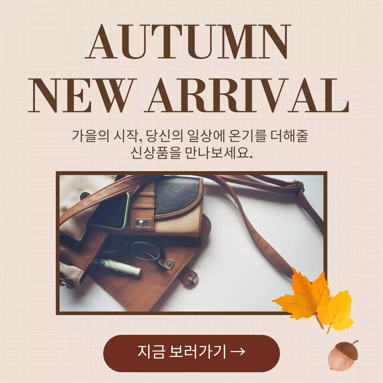가을 감성 신상품 소개 카드