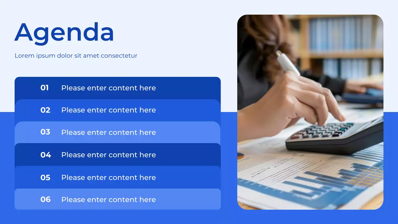 Blue Professional Finance Planner Presentation