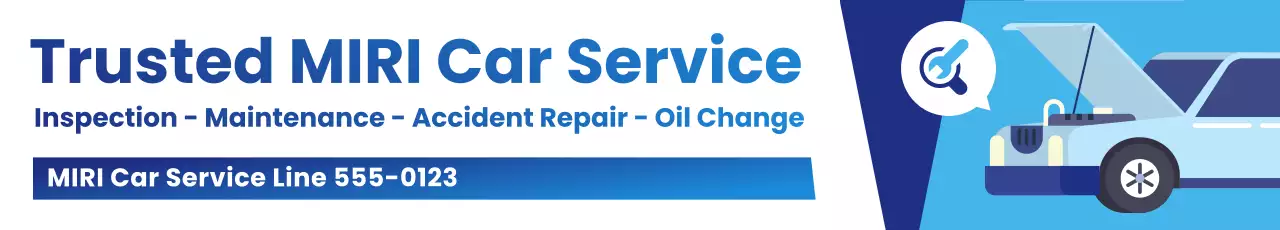 promoção de serviço de carro moderno azul